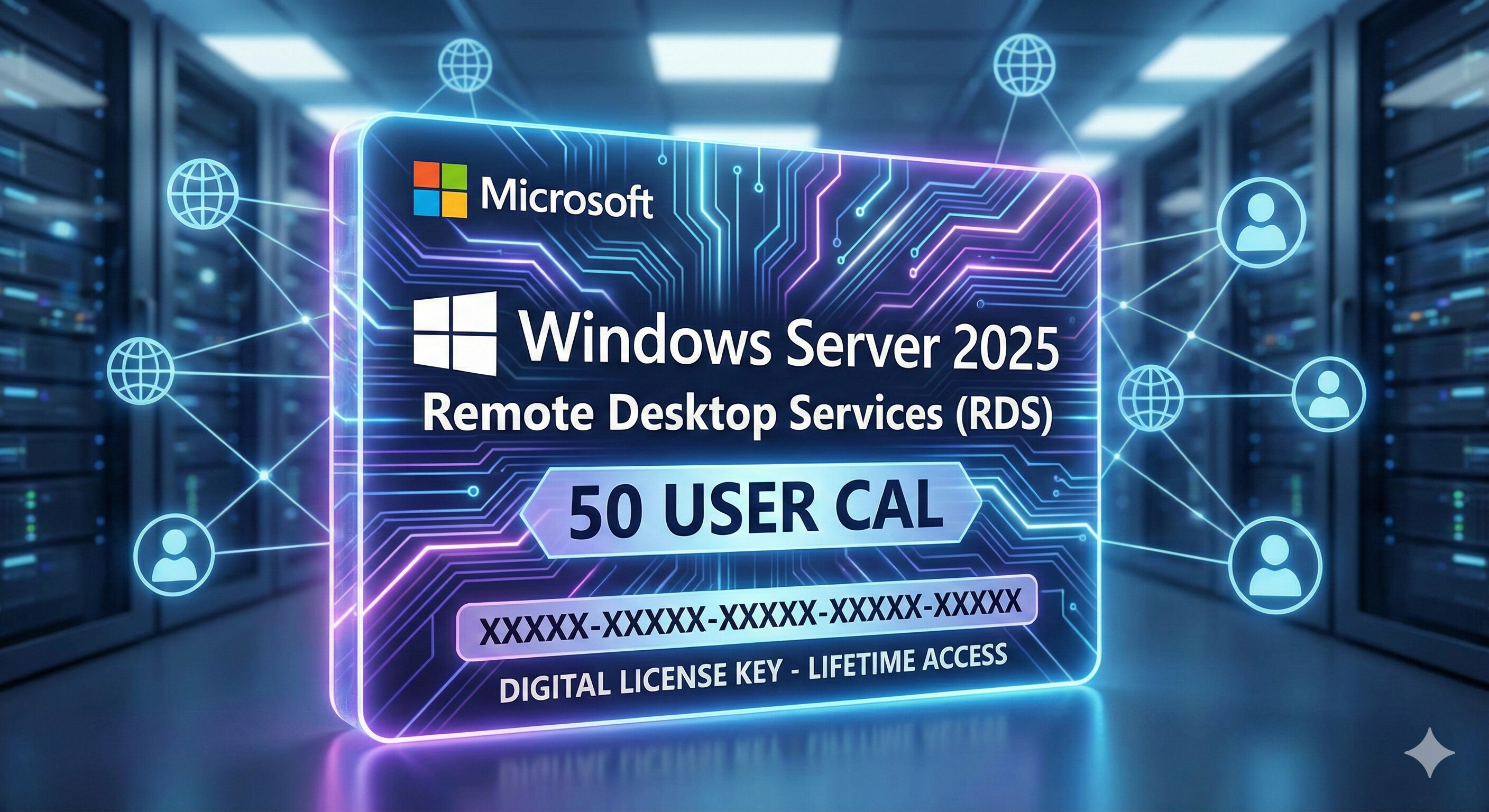 Microsoft Windows Server 2025 RDS +50 Kullanıcı
