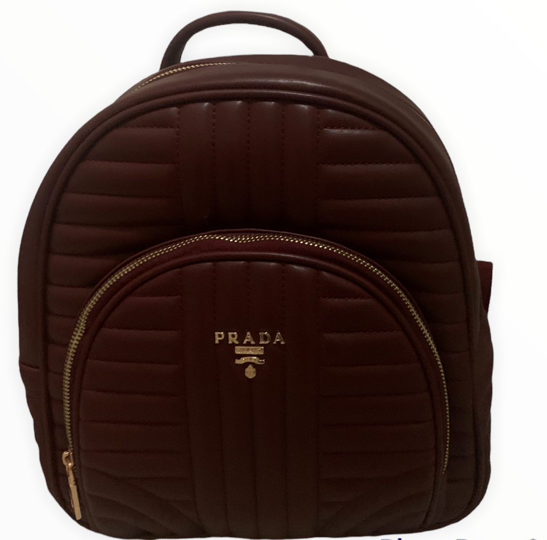 Prada Bordo Kadın Suni Deri Sırt Çantası